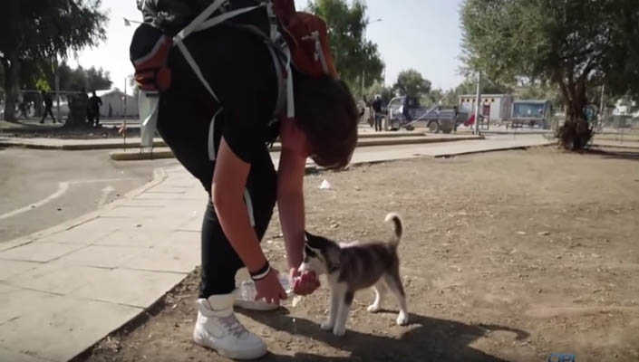 17χρονος πρόσφυγας περπάτησε 480 χλμ. μαζί με τη σκυλίτσα του γιατί την αγαπά, απλά!