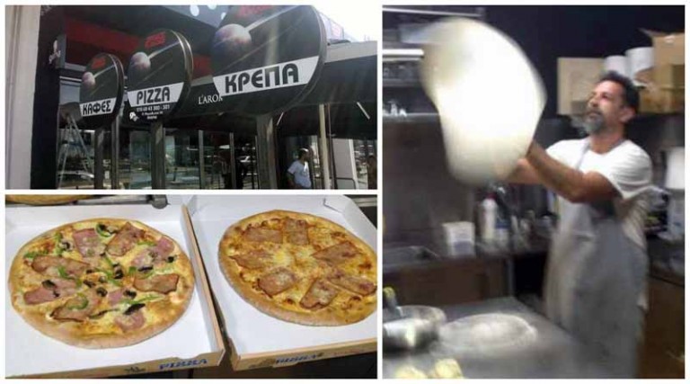 Πίτσα με σπιτικό χωριάτικο φύλλο ζύμης μόνο στο Space Flavors στο Πικέρμι