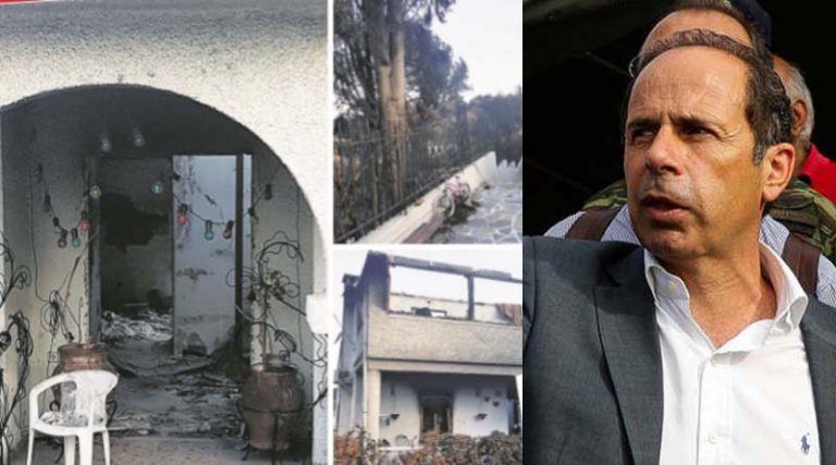 Το κουφάρι του σπιτιού του δημάρχου Ραφήνας Βαγγ. Μπουρνούς – “Μπροστά μου ανατινάζονταν αυτοκίνητα, άκουγα εκρήξεις κι έβλεπα νεκρούς”