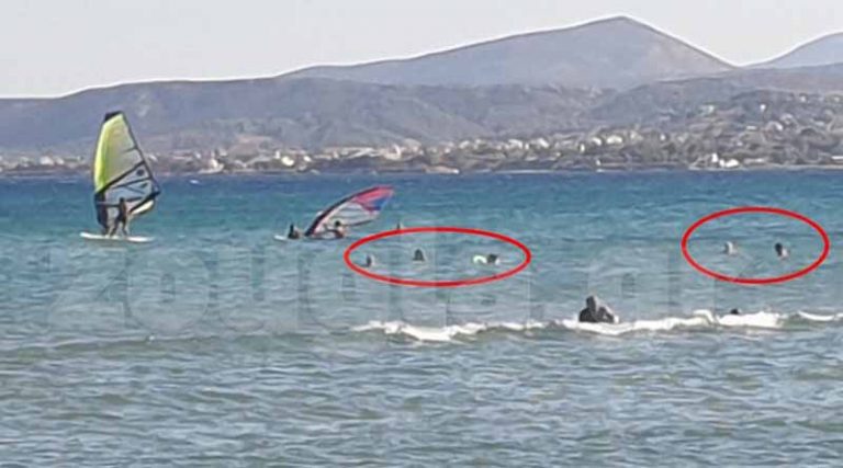 Καταγγελία: Ασυνείδητοι σερφάρουν ανάμεσα σε λουόμενους στην παραλία Αρτέμιδας (φωτό)