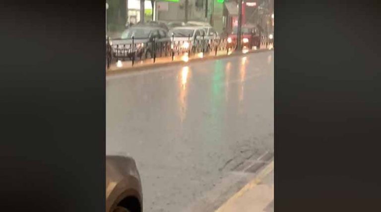 Παλλήνη: Ξεκίνησε η βροχή… (video)
