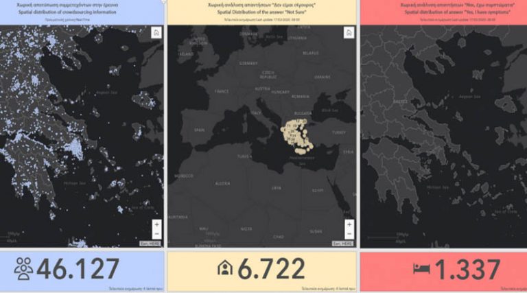 Κορονοϊός: Νέα εφαρμογή – Ποιοι και που έχουν συμπτώματα σε όλη την Ελλάδα (χάρτες)