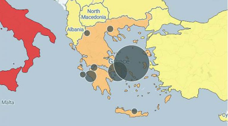 Κοροναϊός στην Ελλάδα: Διαδραστικός χάρτης με την εξάπλωση των κρουσμάτων