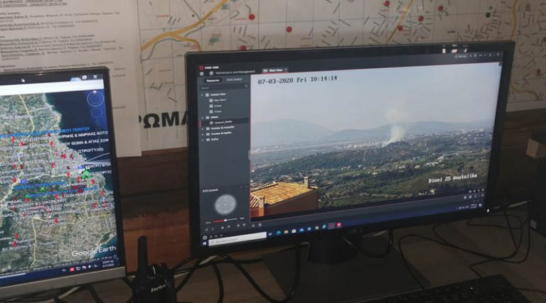 Η κάμερα της Πολιτικής Προστασίας Ραφήνας εντόπισε την φωτιά στα Σπάτα (φωτό & βίντεο)