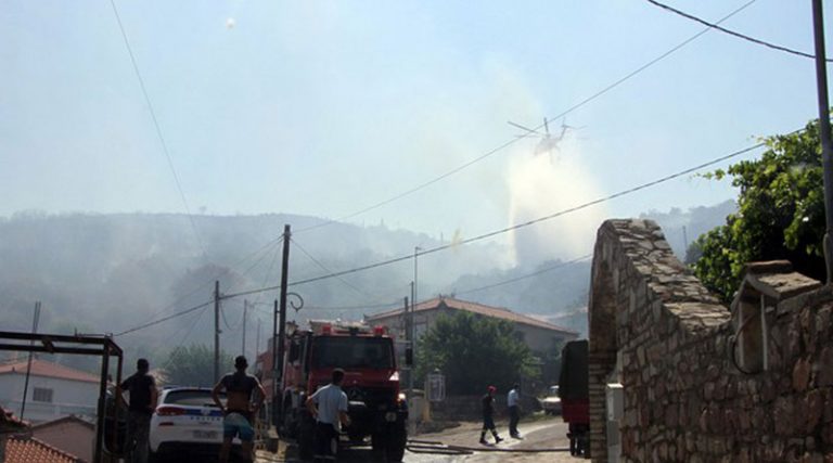 Πεταλίδι Μεσσηνίας: Καίει ακόμα η φωτιά – Στις αυλές σπιτιών οι φλόγες