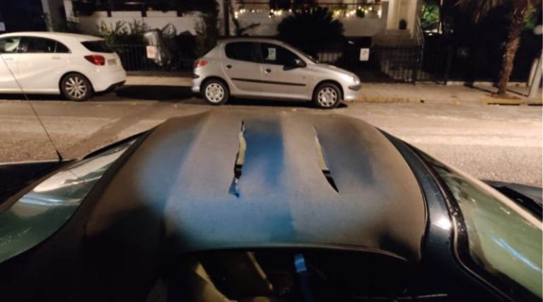 Άγνωστοι προκάλεσαν ζημιές σε αυτοκίνητα του Αργύρη Ντινόπουλου (φωτό)