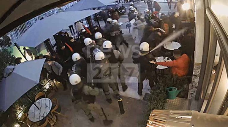Αστυνομική βία: Απρόκλητη επίθεση σε καφετέρια στο Γαλάτσι (Βίντεο ντοκουμέντο)