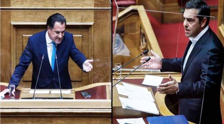 «Ήρθε ο νονός; Άξιος, πάντα άξιος»! Χαμός στη Βουλή με Τσίπρα και Γεωργιάδη (video)