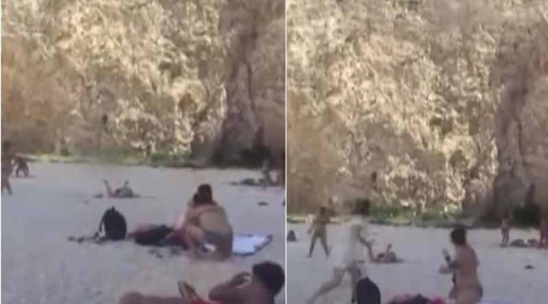 Βίντεο-σοκ από τη θανάσιμη πτώση τουρίστριας στο Ναυάγιο της Ζακύνθου (video)