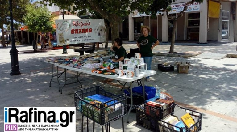 Ραφήνα: Σε εξέλιξη το Φιλοζωικό Bazaar Βιβλίου στην κεντρική πλατεία  (φωτό)