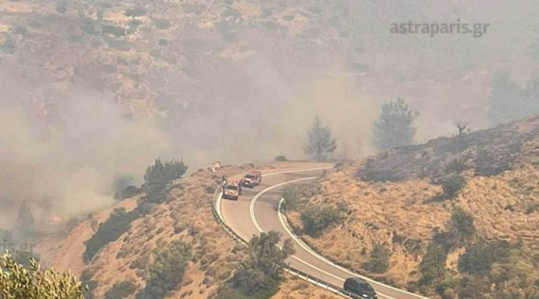 Μεγάλη πυρκαγιά στη Χίο: Οι φλόγες σε αυλές σπιτιών  – Εκκενώνονται οικισμοί – Βίντεο μέσα από το καναντέρ
