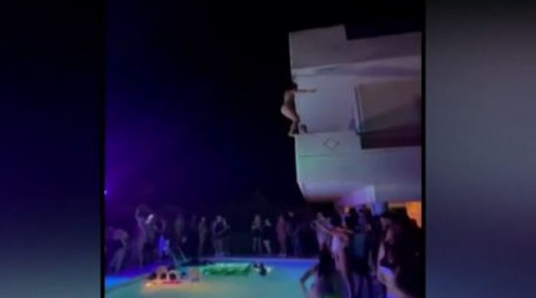 Ξέφρενο πάρτι σε βίλα με ανάποδες βουτιές στην πισίνα από μπαλκόνια – Ύβρεις στον Χαρδαλιά (βίντεο)