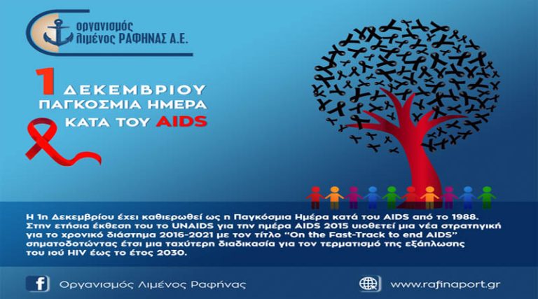 Το μήνυμα του Οργανισμού Λιμένος Ραφήνας για την Παγκόσμια Ημέρα Κατά του AIDS