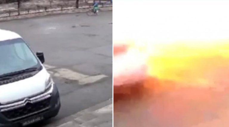 Πόλεμος στην Ουκρανία: Σοκάρει το βίντεο με ποδηλάτη που βρίσκει ακαριαίο θάνατο από βλήμα πυροβολικού
