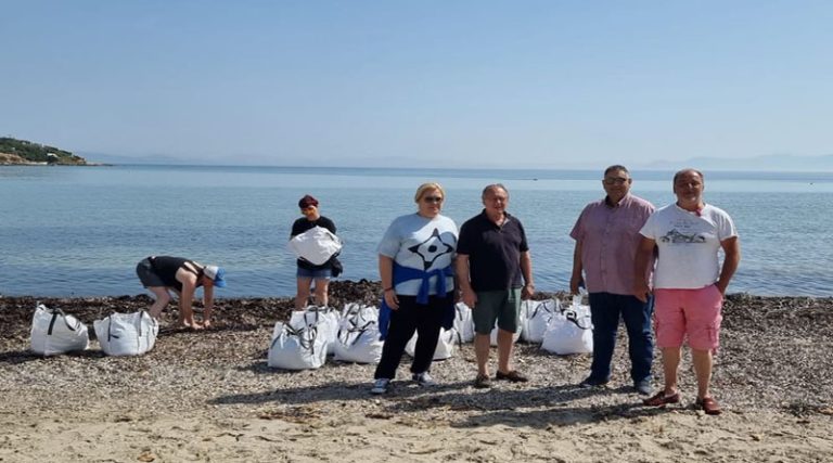 Ραφήνα: Εθελοντικός καθαρισμός στην παραλία του Φίλιππα, με ένα απρόοπτο (φωτό)