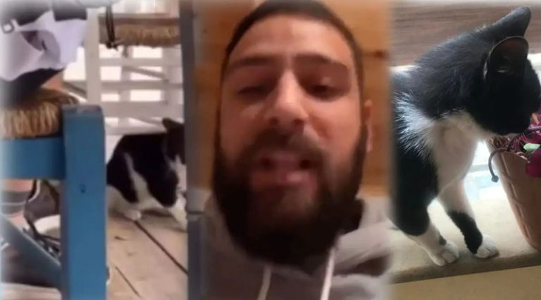 Νέες δηλώσεις από τον άνδρα που ανέβασε το βίντεο με το γατάκι (video)
