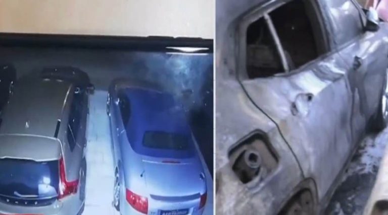 Εμπρηστική επίθεση σε έκθεση αυτοκινήτων – Βίντεο ντοκουμέντο με τους εμπρηστές να πυρπολούν τα αυτοκίνητα