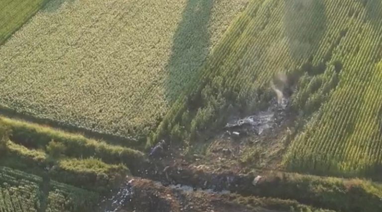 Καβάλα: Πρώτες εικόνες από το σημείο της συντριβής του Antonov- Συγκλονιστικό βίντεο drone