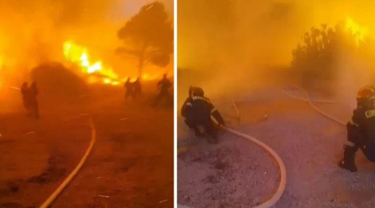 Φωτιά σε Πεντέλη & Ντράφι: Συγκλονιστικά βίντεο με τη μάχη των πυροσβεστών με την πύρινη λαίλαπα