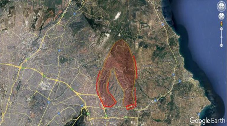 Σχεδόν 30.000 στρέμματα η καμένη έκταση από την πυρκαγιά στην Πεντέλη