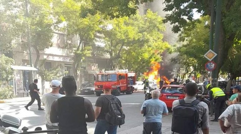 Ένας σοβαρά τραυματίας και ένας  εγκλωβισμένος στην Αχαρνών μετά τις εκρήξεις και φωτιά σε μαγαζί με φιάλες υγραερίου