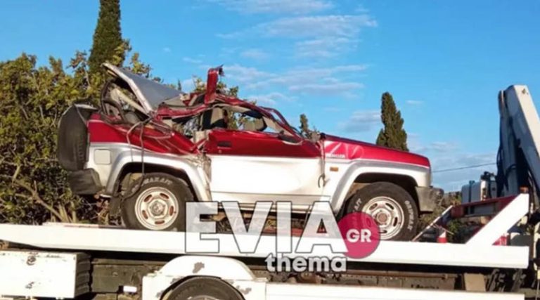 Τρακτέρ συνέθλιψε αυτοκίνητο στην Κάρυστο – Σοβαρά τραυματισμένοι πατέρας και γιος! (φωτό)