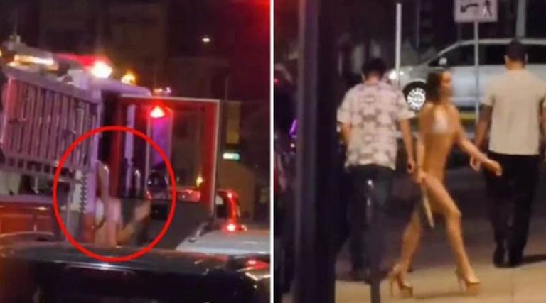 Σάλος με γυναίκα που βγήκε από πυροσβεστικό όχημα και μπήκε κατευθείαν σε στριπτιτζάδικο! (βίντεο)