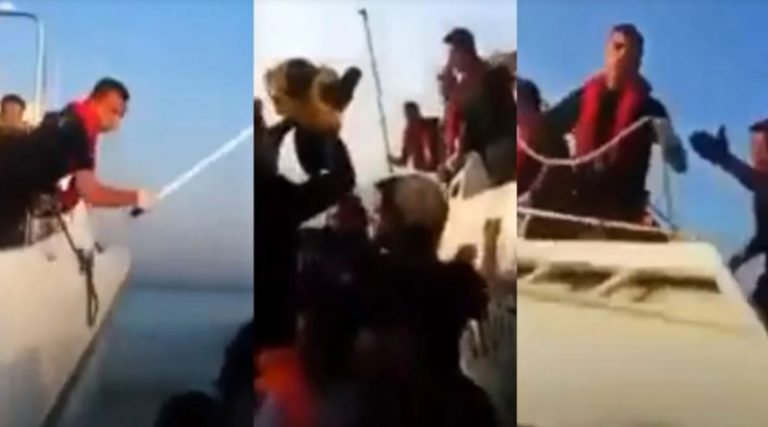 Σοκαριστικό βίντεο: Τούρκοι Λιμενικοί χτυπούν μετανάστες και τους σπρώχνουν στο Αιγαίο
