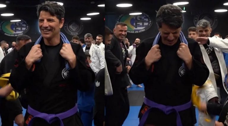 Σάκης Ρουβάς: Πήρε νέα ζώνη στο Brazilian Jiu Jitsu και οι συναθλητές του τον… μαστίγωσαν! (βίντεο)