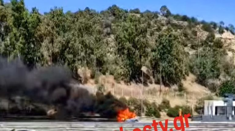 Φωτιά τώρα στην Εθνική Οδό Αθηνών – Κορίνθου! (βίντεο)