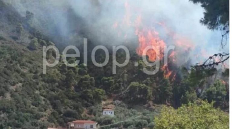 Μεγάλη φωτιά τώρα στο Αίγιο – Απειλούνται τα πρώτα σπίτια