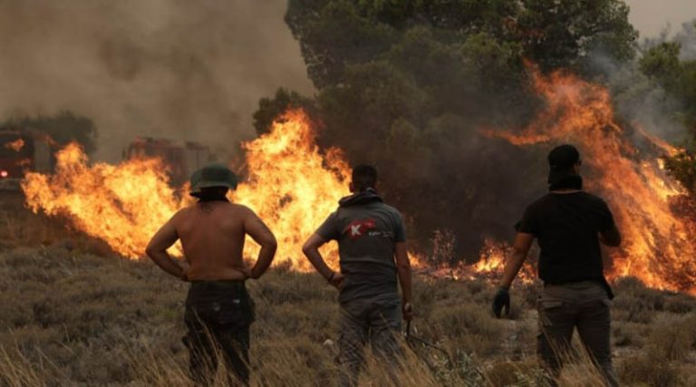 Αναζωπυρώσεις σε Κάρυστο και Ρόδο, βελτιωμένη εικόνα στην Κέρκυρα – Τέλος οι φωτιές σε Λαμία και Τιθορέα