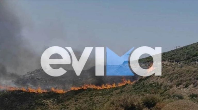 Φωτιά στην Κάρυστο:  Εκκενώνεται το χωριό Ποτάμι