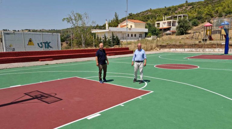 Δήμος Μαραθώνα: Πλήρως ανακαινισμένο για την αθλητική νεολαία μας το γήπεδο μπάσκετ Γραμματικού