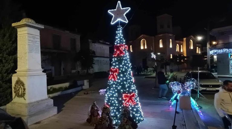 Άναψε το Χριστουγεννιάτικο δέντρο στον Μαραθώνα! (φωτό)