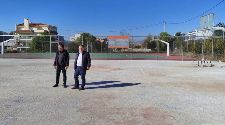 Αυτοψία του Δημάρχου Παλλήνης Χρήστου Αηδόνη σε αθλητικές εγκαταστάσεις του Δήμου (φωτό)