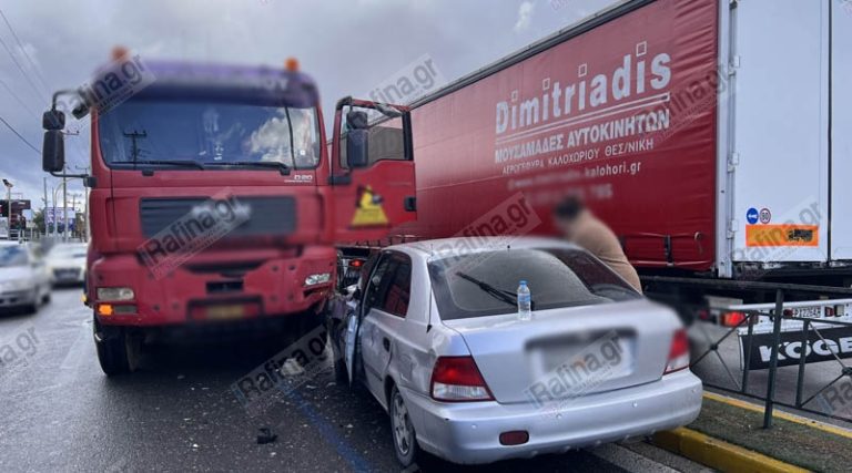 Πικέρμι: Αυτοκίνητο συγκρούστηκε με φορτηγό στη Λ. Μαραθώνος – Κλειστή λωρίδα κυκλοφορίας! (φωτό)