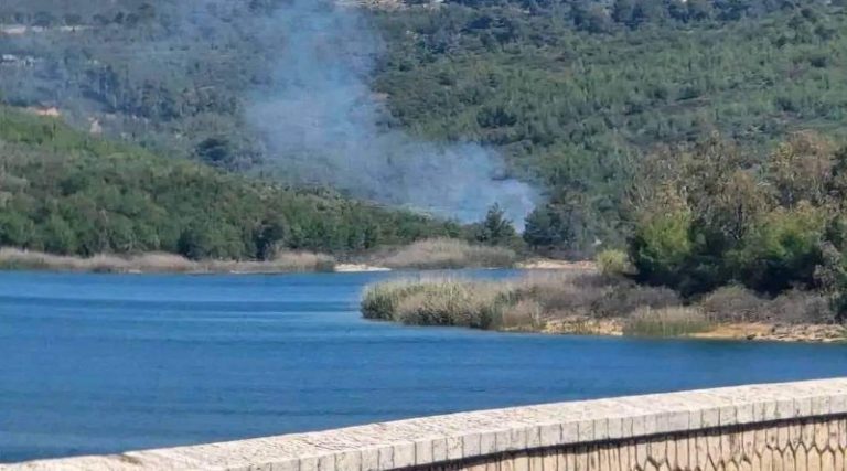 Φωτιά στο Καλέντζι δίπλα στη λίμνη του Μαραθώνα! (φωτό)