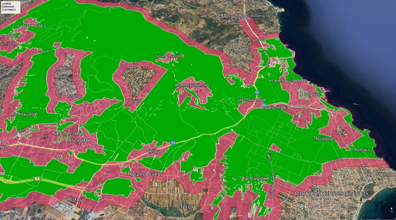 Ραφήνα Πικέρμι: Ο χάρτης με τις δασικές περιοχές – Ποιοι βρίσκονται εντός της ζώνης εφαρμογής του νέου κανονισμού πυροπροστασίας ακινήτων